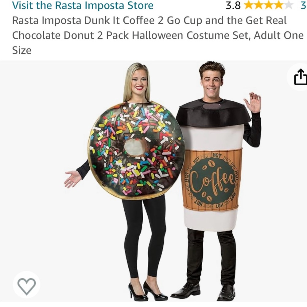 Coffee and donut couples costume
